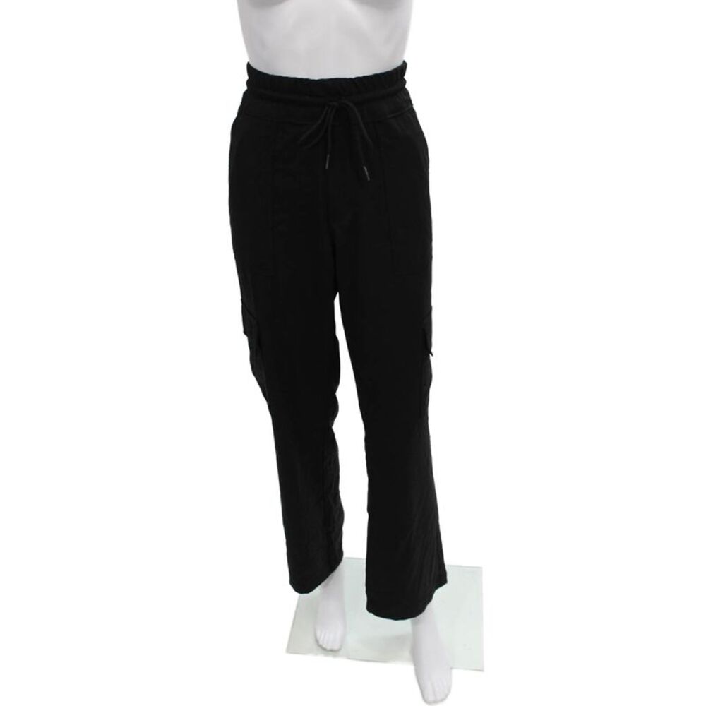 Flog Womens Black Cargo Pants Cotton Blend Drawstring Inseam 28 Size 29